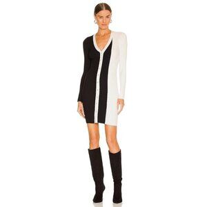 BCBGeneration Colorblock Sweater Dress in Black & White Large New Womens